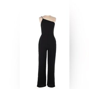 Black Streamlined Jumpsuit with Matte Finish